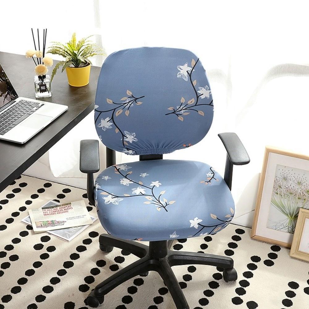 Anti-dust Office Chair Cover Removable Armchair Slipcovers Fashion Split Seat Cover