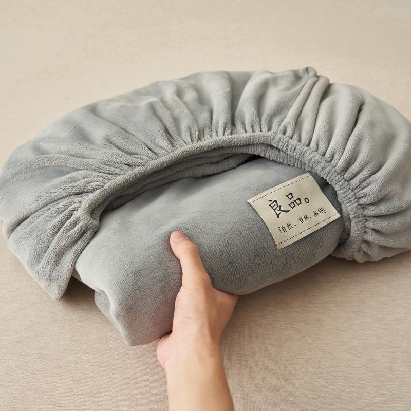 

Плотный вельветовый плед из кораллового флиса в стиле Муджи, покрывало на матрас 120x200cm, fits 5-15cm mattress