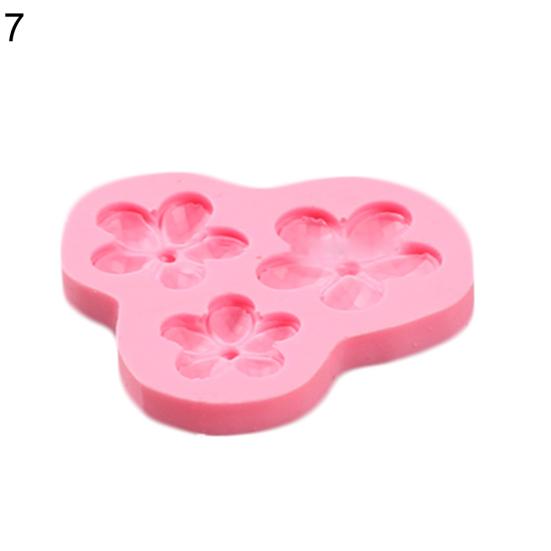 Cute Flower Mold Fondant Silicone Cake Decor Soap Chocolate Clay DIY Mould