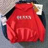 Women's Queen Sweatshirts High Quality Flower Letter Print Hooded Pullover Female Urban Casual Fashion Hoodie