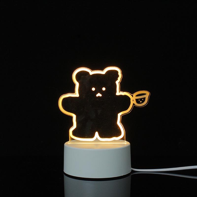 3D Cartoon Night Light: Custom Acrylic Bedside Lamp for Atmosphere & Gifts