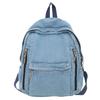 Washed Denim Canvas Schoolbag Female High School College Student Backpack Lazy Style Fashion Simple Travel Backpack