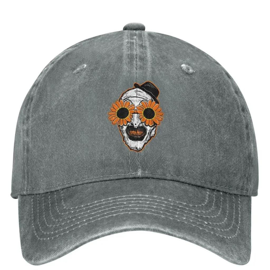 Terrifier Movie Baseball Cap Sunflower Sunglasses Horror Clown Cool Couple Women Trucker Hat SunProof Camping Baseball Caps