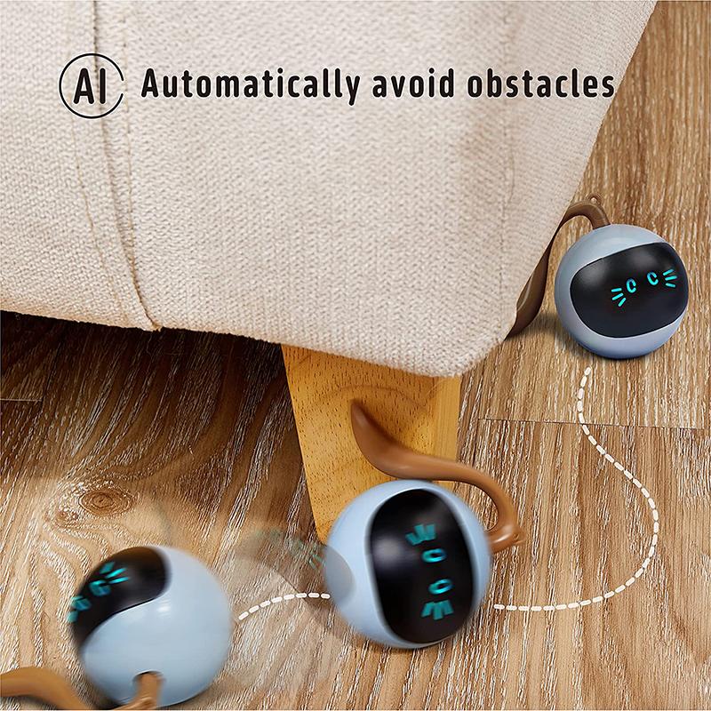 Smart Cat Toy USB Cat Ball Toys For Cats Dogs Rechargeable Self Rotating Indoor Kitten Electronic Ball Toys Cat Accessories