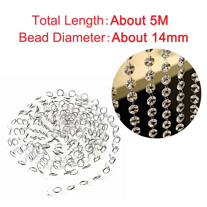 5-30M Crystal Beads Roll Acrylic Beads Roll Crystal Garland Beads Curtain Wedding Decoration DIY Party Decoration Home Ornaments
