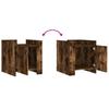 Nightstand Smoked Oak 45 x 50 x 50 cm Particleboard