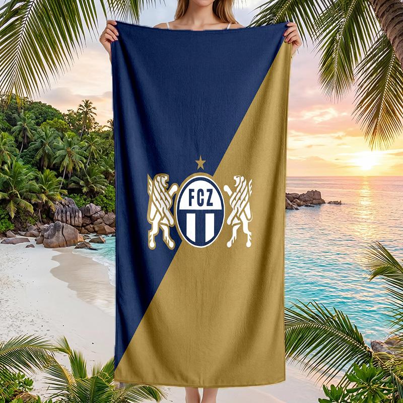 Telo Mare Asciugatura Rapida Stampa FC Zürich Microfibra Assorbente Portatile da Viaggio Asciugamano per Nuoto