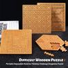 Fractal Tray Puzzles,Mind Bending Wooden Jigsaw Puzzle,Unique Irregular Creative Labyrinth Impossible Difficult