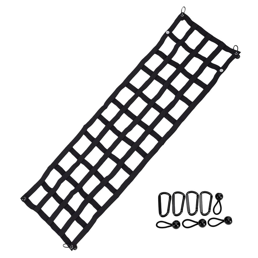 Tailgate Net for Pickup Truck Bed Tool Free Installation Universal Mesh Tail Gate for Full Size Pickup Truck Black