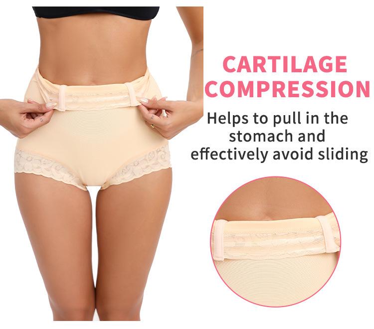 New European & American Tummy Control Anti-Slip Lace Shaping Shorts - Women's Hip Lifting Flat Leg Shorts