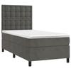 VidaXL Divan Bed and Mattress Dark Grey 90x200 Cm Velvet - Model 3143242