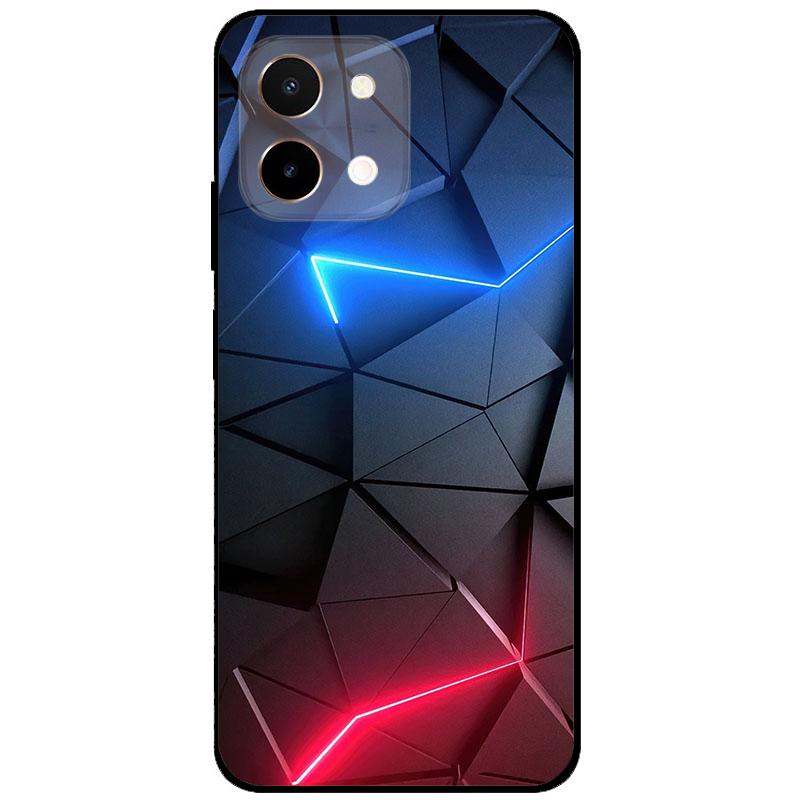 For Vivo Y28 4G Case 6.68'' Black TPU Silicon Cartoon Protection Cover for VivoY28 Y 28 4G Shockproof Capa Wolf Animals Soft Bag