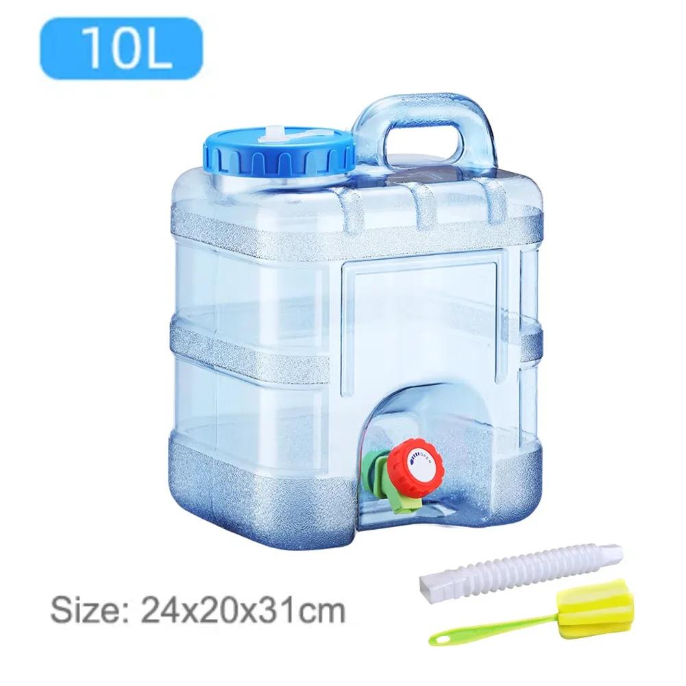 5L/5.5L/7.5L/10L/15L Portable Water Bucket Water Storage Carrier Pure Water Tank Container Faucet Outdoor Hiking Camping Picnic