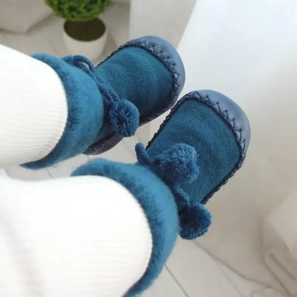 Plush Newborn Baby Shoes Thick Warm Anti-Slip Socks New Floor Toddler Socks  Infant Girls Boys