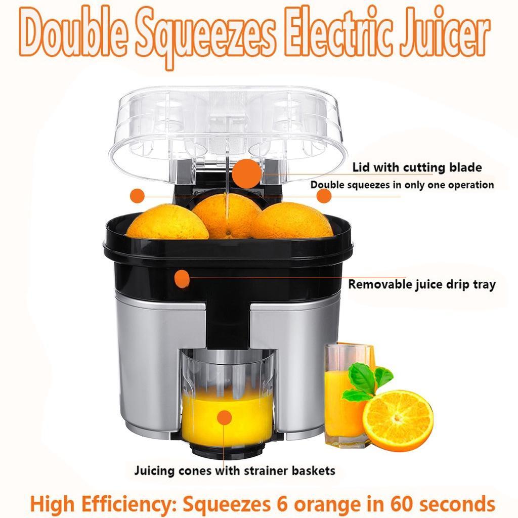 90W 500ML Squeezer Vegetable Fruit Extractor Electric Juicer Food Processor Mixer Juicer Stainless Steel For Home Orange Press Extractor 220V