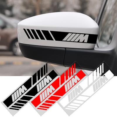 Car Stripe Stickers Rearview Mirror Reflective Vinyl Decals Decoration For Performance X3 X5 X2 X4 X6 X7 E28 E30 E34 E53 E61