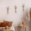 3 Pieces Set Wall Decor Metal Material Metal Flowers Wall Art Vase Design 3D Floral Decor Boho Farmhouse Wall Stickers Bathroom