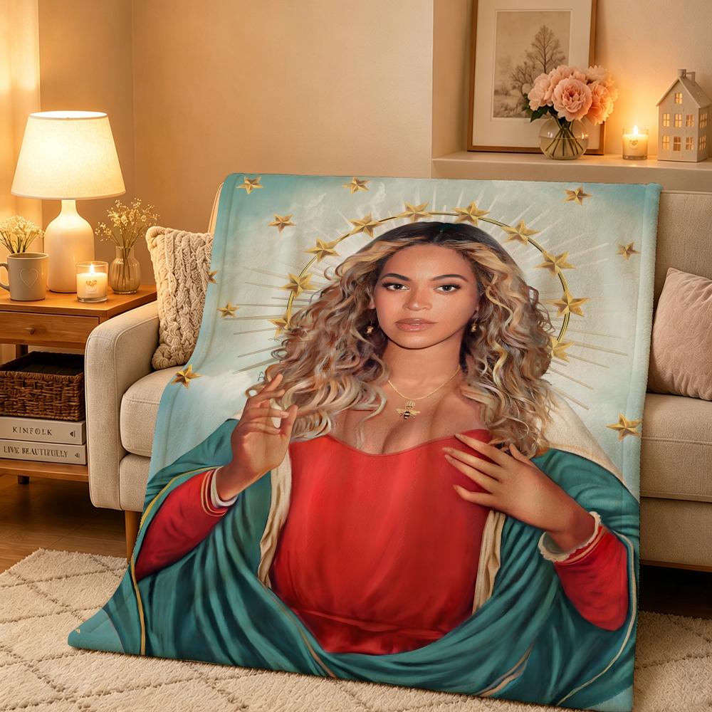 Music B-Beyonce Throw Warm And Soft Suitable For Bedroom Living Room Sofa Bed Office Travel Camping