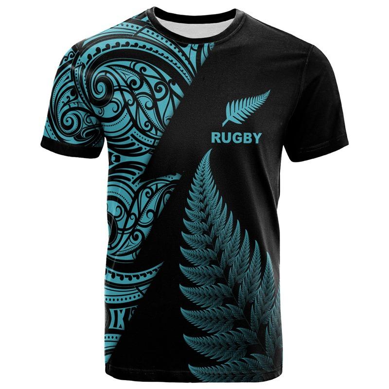 3D Neuseeland Maori Rugbyball Druck T-Shirt Sport Fitness Schnelltrocknende T-Shirts Für Männer Mode Hawaiianische Gym Kleidung Top