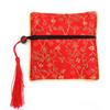 Buddhist Plate Packaging Quartet Zipper Brocade Fabric Floral Handbags Tips Bag Wallet Jewelery Bag