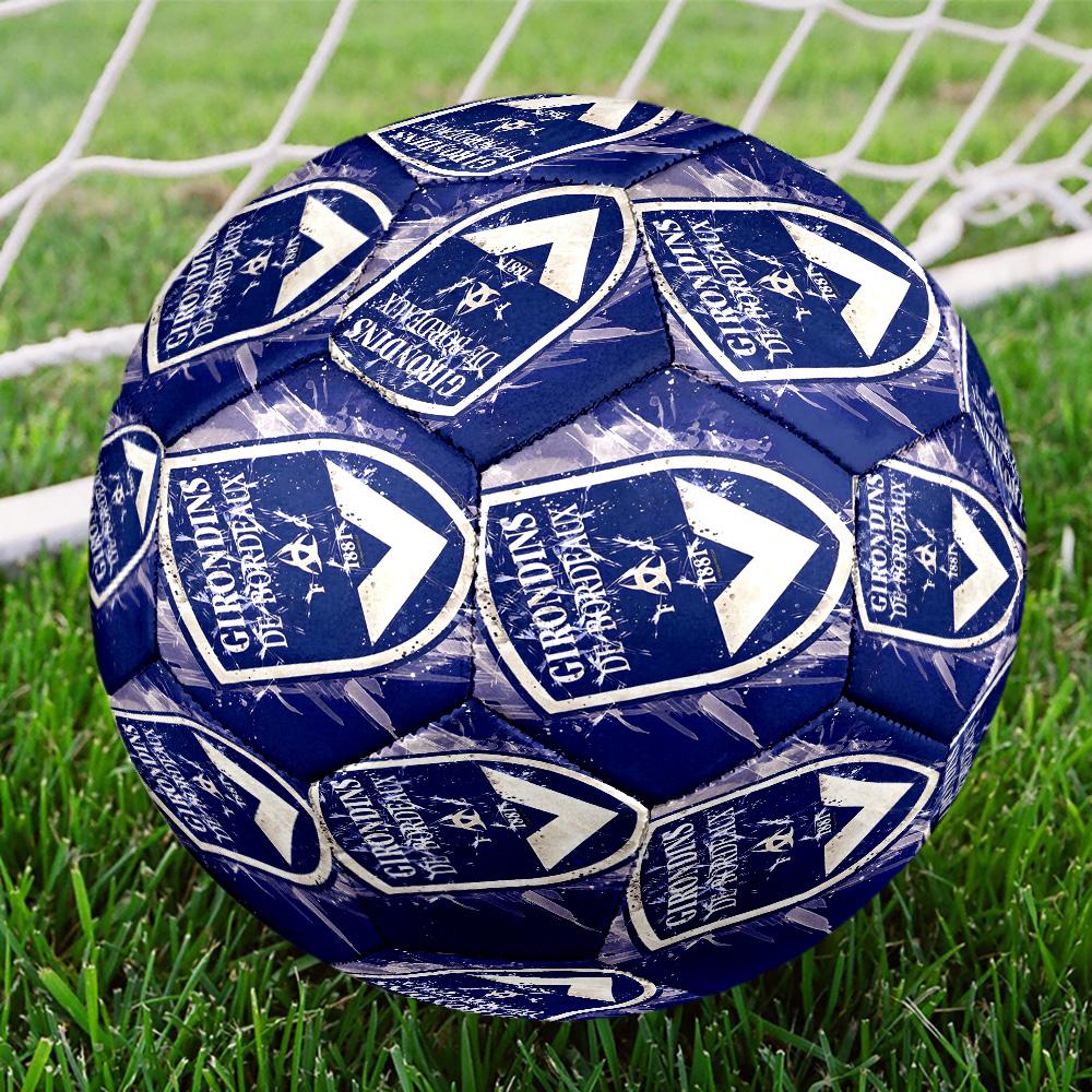 Giron-de Football Crest Printed Size 5 Soccer Balls, High-Quality, Anti-Slip, Protective Football, A Unique Gift , Birthdays, Christmas Gifts