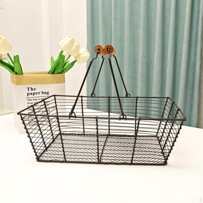 Iron Wire Fruit Basket Bowl Storage Stand Centerpiece,Counter Display Organizer Vegetable Holder for