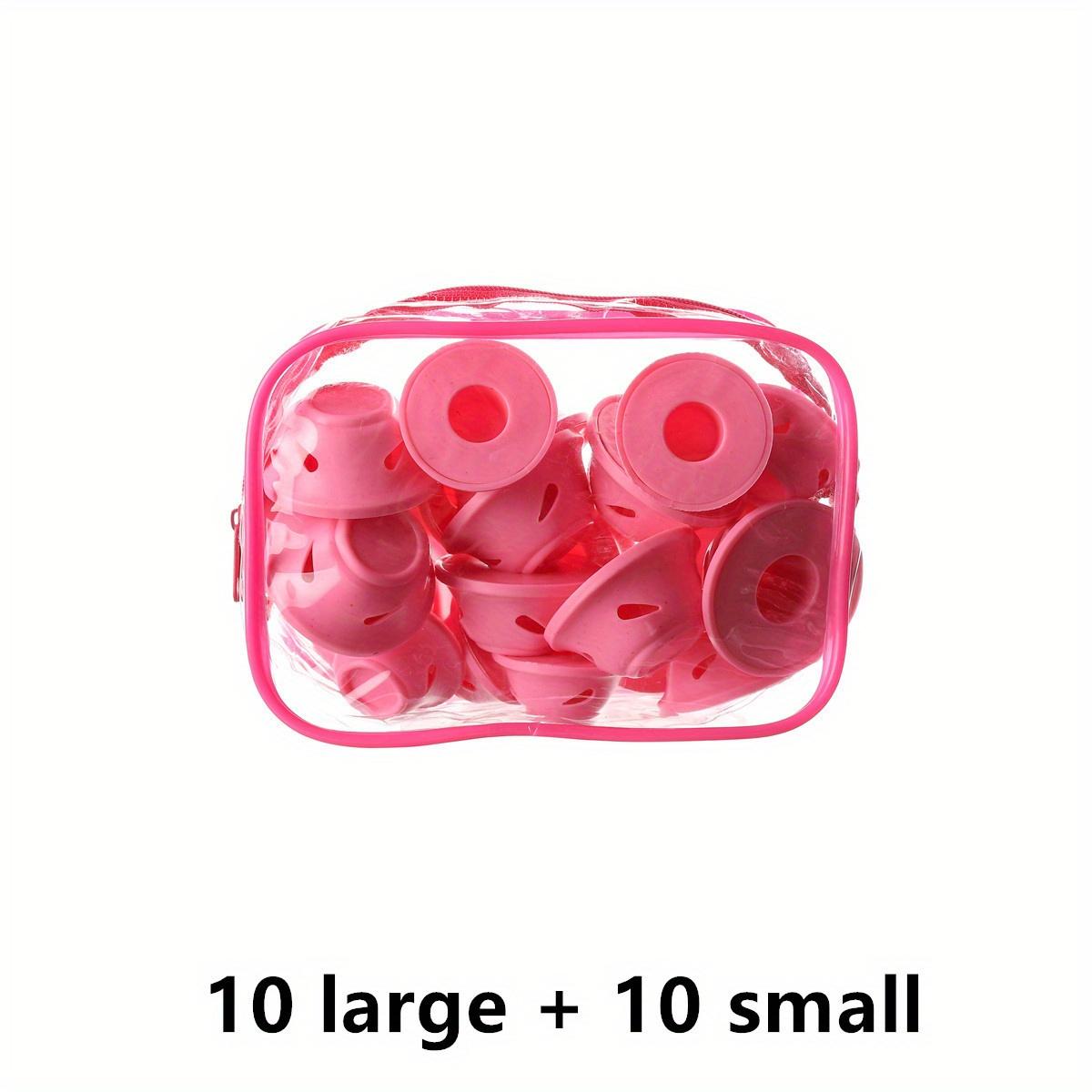 

20/40/80 шт. бигуди ролики грибной колокольчик щипцы для завивки силиконовые многоразовые бигуди без зажима Magic DIY инструмент для завивки с сумкой из ПВХ 20pcs красный