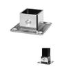 Stainless Steel Square Tube Connector Replacement Connection Fastener Fixed Joint 3 Way Elbow Pipe Fitting Easily Install