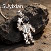 925 Sterling Silver Hundred Words "I Love You" Projection Astronaut Pendant Necklace Birthday Anniversary Gift