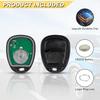 Key Fob for 1996-2002 Chevy Suburban Tahoe Lumina Camaro Monte Carlo, GMC Yukon Safari, Buick Cadillac Oldsmobile Pontiac, AB01502T/ABO1502T, 3Buttons