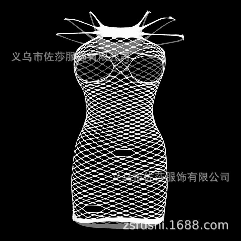 Sexy underwear one-piece mesh mesh sexy hollow suspender skirt short skirt