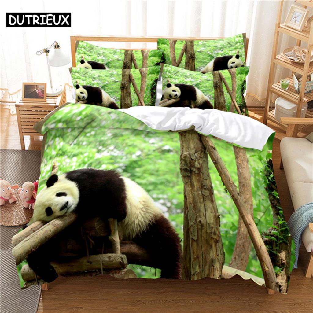 Comforter 3D Digital Printing Fashion Design National Treasure Panda Bedding Set Queen Size