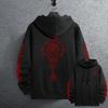 Men's Ancient Raven Print Pullover 2025 Brand New Black Sweatshirts Autumn Winter Male Daily Casual Sporty Jogging Hoodie