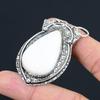 925 Sterling Silver Pear Scolecite Gemstone Engagement Unique Wedding Pendant