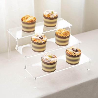 Estante de Exhibición Apilable de Múltiples Niveles Organizador Acrílico Resistente a las Manchas Estante de Exhibición Organizador de Encimera de Cocina Despensa Baño
