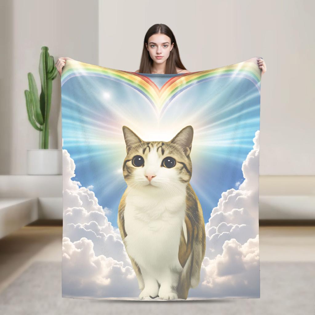 Warm Comfy Blanket Plane Travel Funny Space Planet Kitten Bedding Throws Fashion  Bedspread For Home Decor