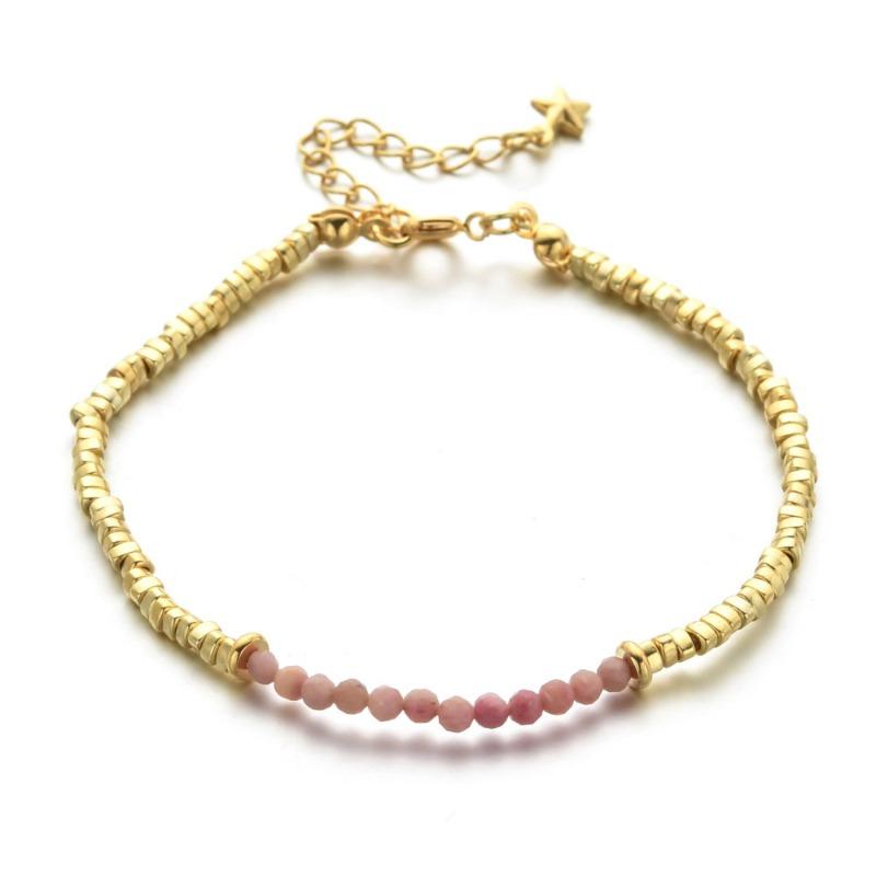 

Stone beaded bracelet girls creative electroplated stone crystal bracelet