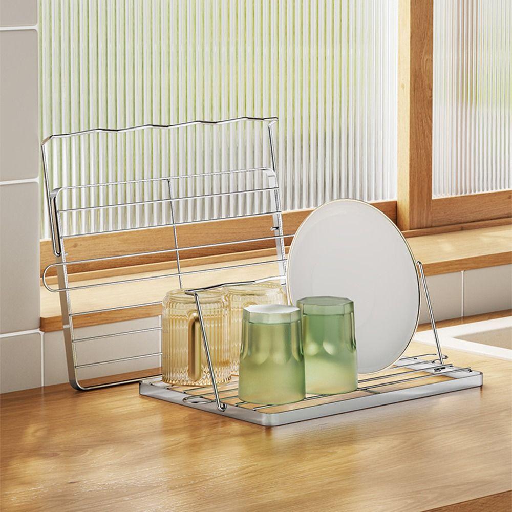 Creative Tumbler Drying Rack Adjustable Utensil Drainer Rack Dish Drying Rack  Kitchen Use