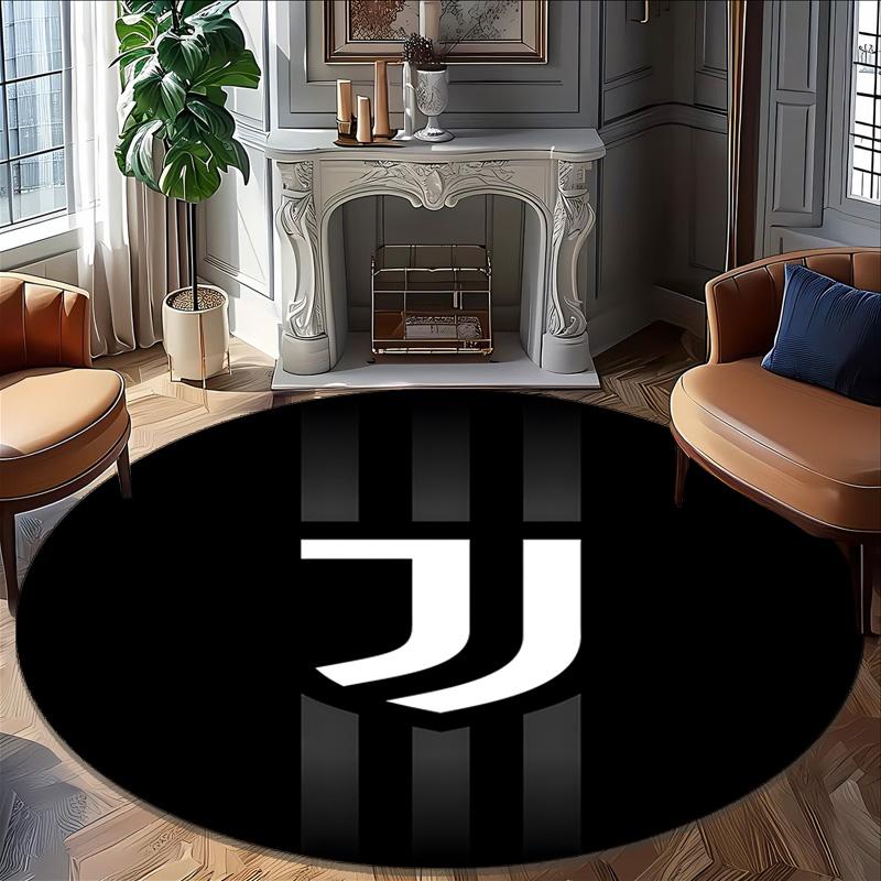 1pc Football Team (12) Print Round Carpet Chair Round Carpet Suitable for Bedroom Living Room Home Decorative Carpet