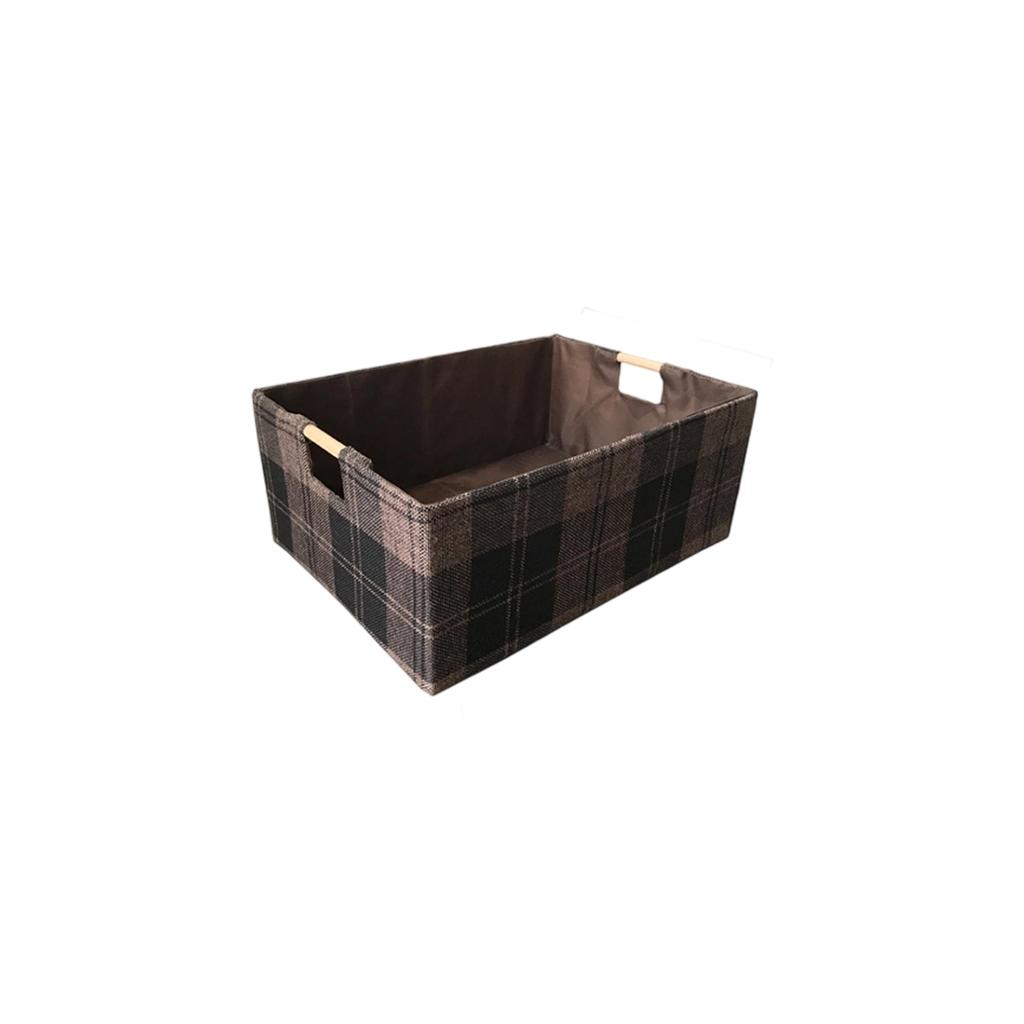 Multi Purpose Cloth Storage Basket For Home Organization With Sturdy Wooden Handles And Eco Friendly Design