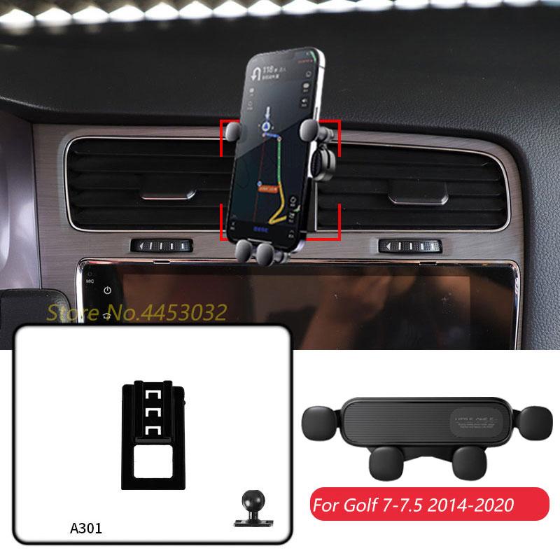 Car Phone Mount For Volkswagen Golf MK7 7 2014-2020 Gravity Auto-Clamping Phone Stand with Base Bracket Interior Accessories Bracket With Base