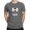 Benders Gesicht T-Shirts Herren F-Futurama Freizeit Reine Baumwolle T-Shirts Rundhals Kurzarm T-Shirt Geburtstagsgeschenk Oberteile