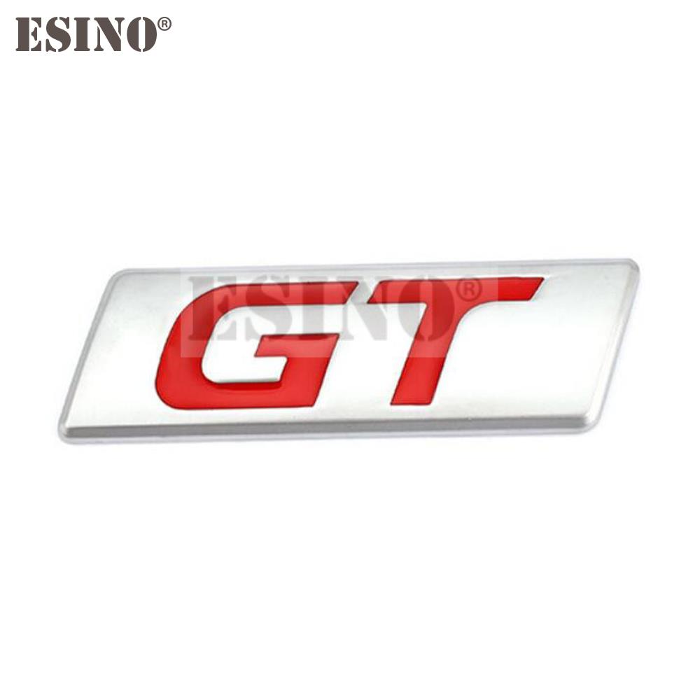 1Pc Car Styling GT 3D Metal Zinc Alloy Car Badge Body Fender Adhesive Emblem for KIA Forte Optima Picanto Stinger Sorento K5 KX5 KX7