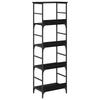 Bookshelf Black Oak Look 50 X 33 X 153 Cm Engineered Wood