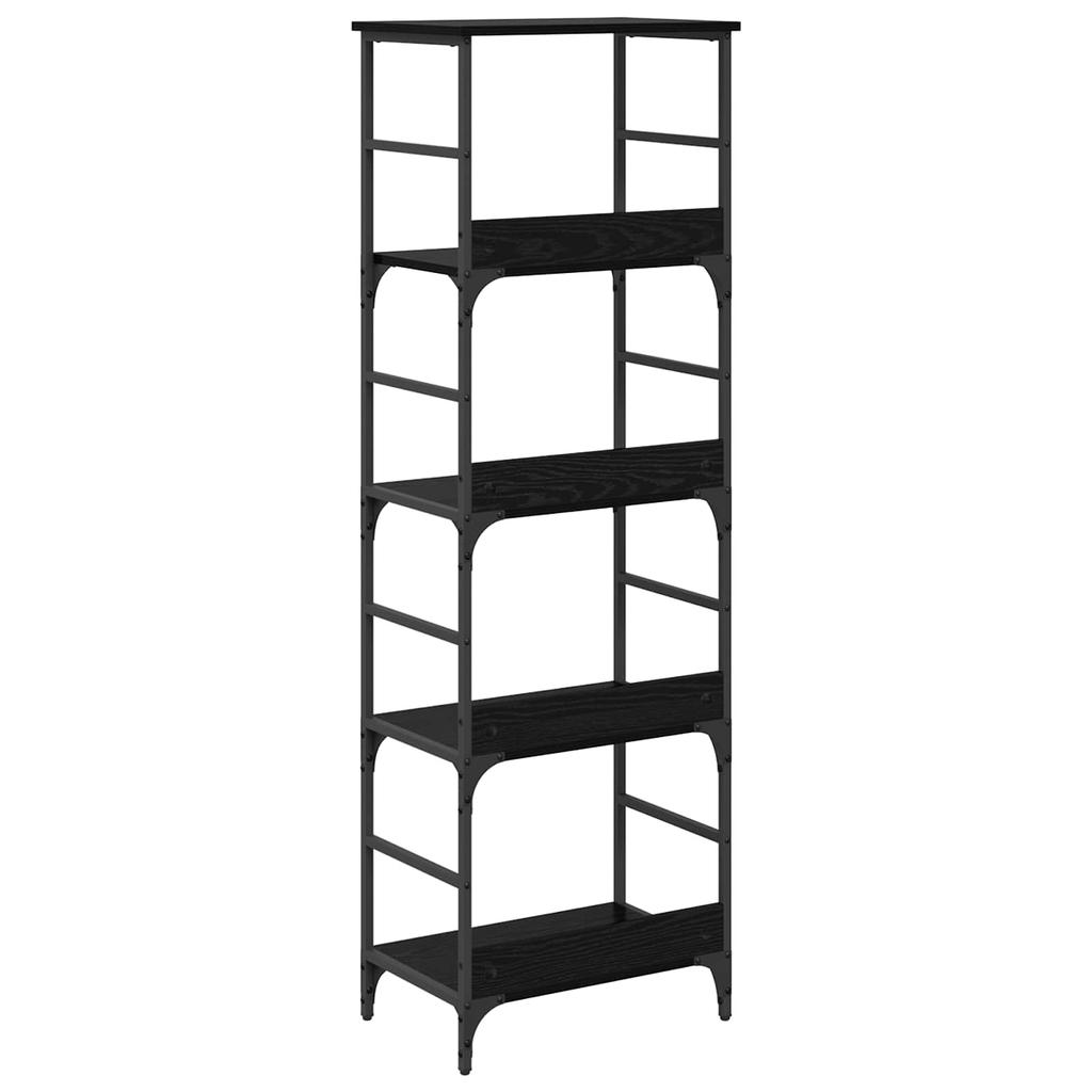 Bookshelf Black Oak Look 50 X 33 X 153 Cm Engineered Wood