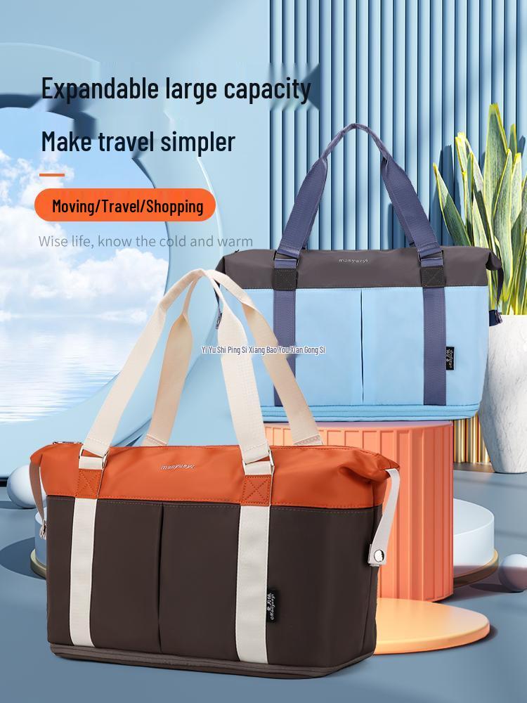 Man Yueyi Expandable Large Capacity Trolley Handbag: Versatile Travel, Business, and Fitness Bag.