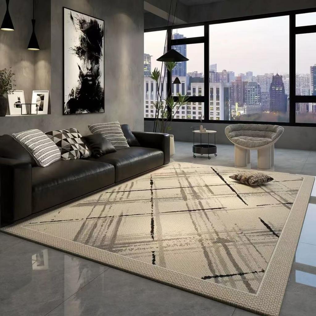 Light Luxury Geometric Large Carpets for Living Room Modern Decoration Home Bedroom Rug Soft Non-slip Coffee Tables Mat
