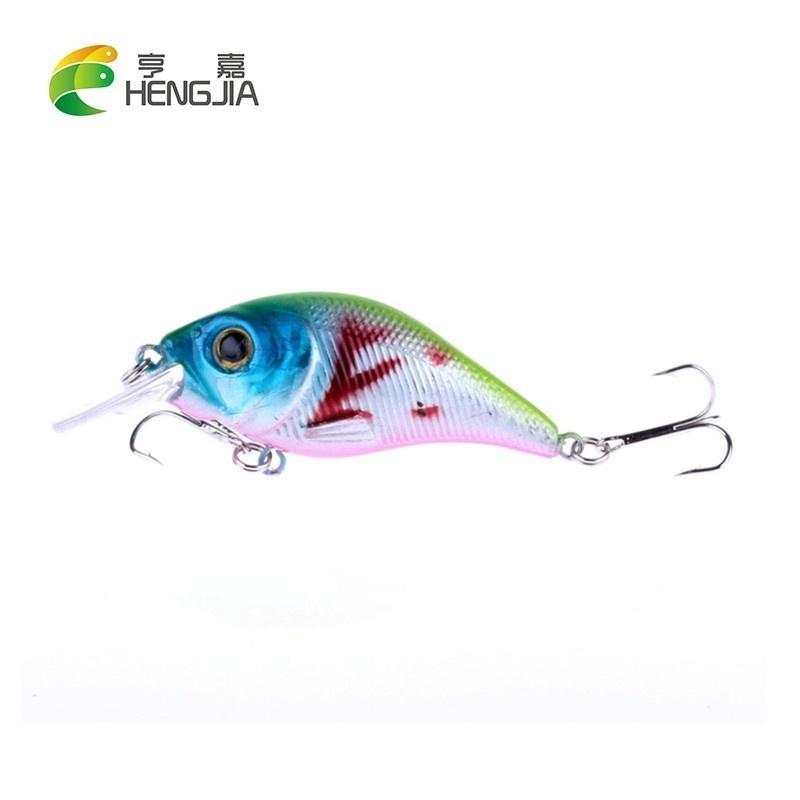 6pcs HENGJIA Crankbait with Rattles 7.5cm 12g Quality Plastic Fishing Bait Bass Pike Jerkbait 6pcs