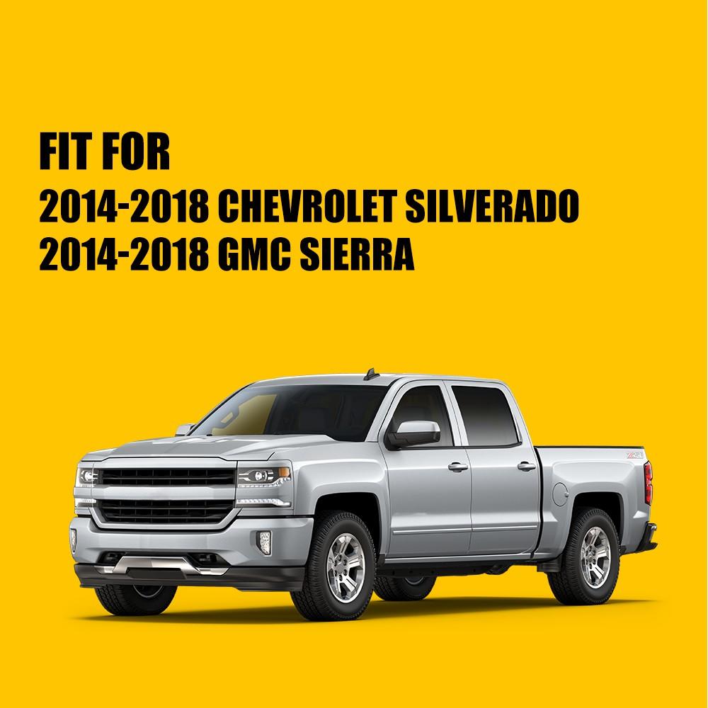 8Pcs Aluminum Central Control Switch Button Knob Ring Trim Red Fits For Chevrolet Silverado GMC Sierra 2014-2018 Car Accessories