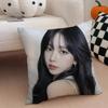 AAespaSKkarina Kpop Girl Cushion Cover Throw Pillow Cover Hidden Button Durable Polyester Chair Cushion